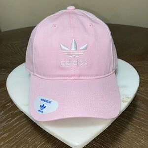 Adidas Women's Originals RELAXED STRAP-BACK HAT Light Pink & white EX6846